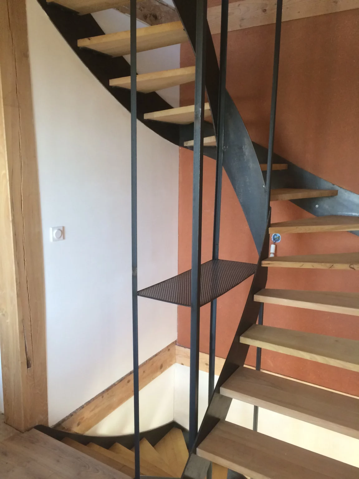 double escalier sans contre marche