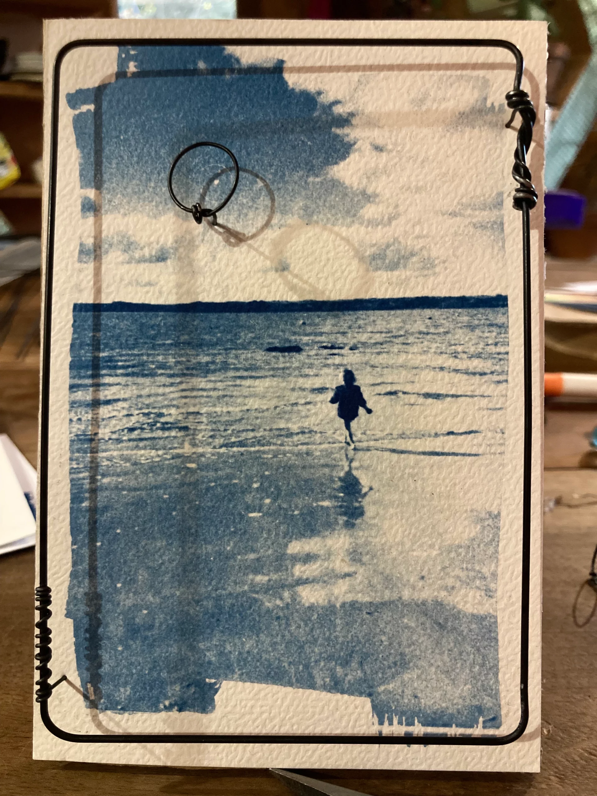 Cyanotype et fil de fer