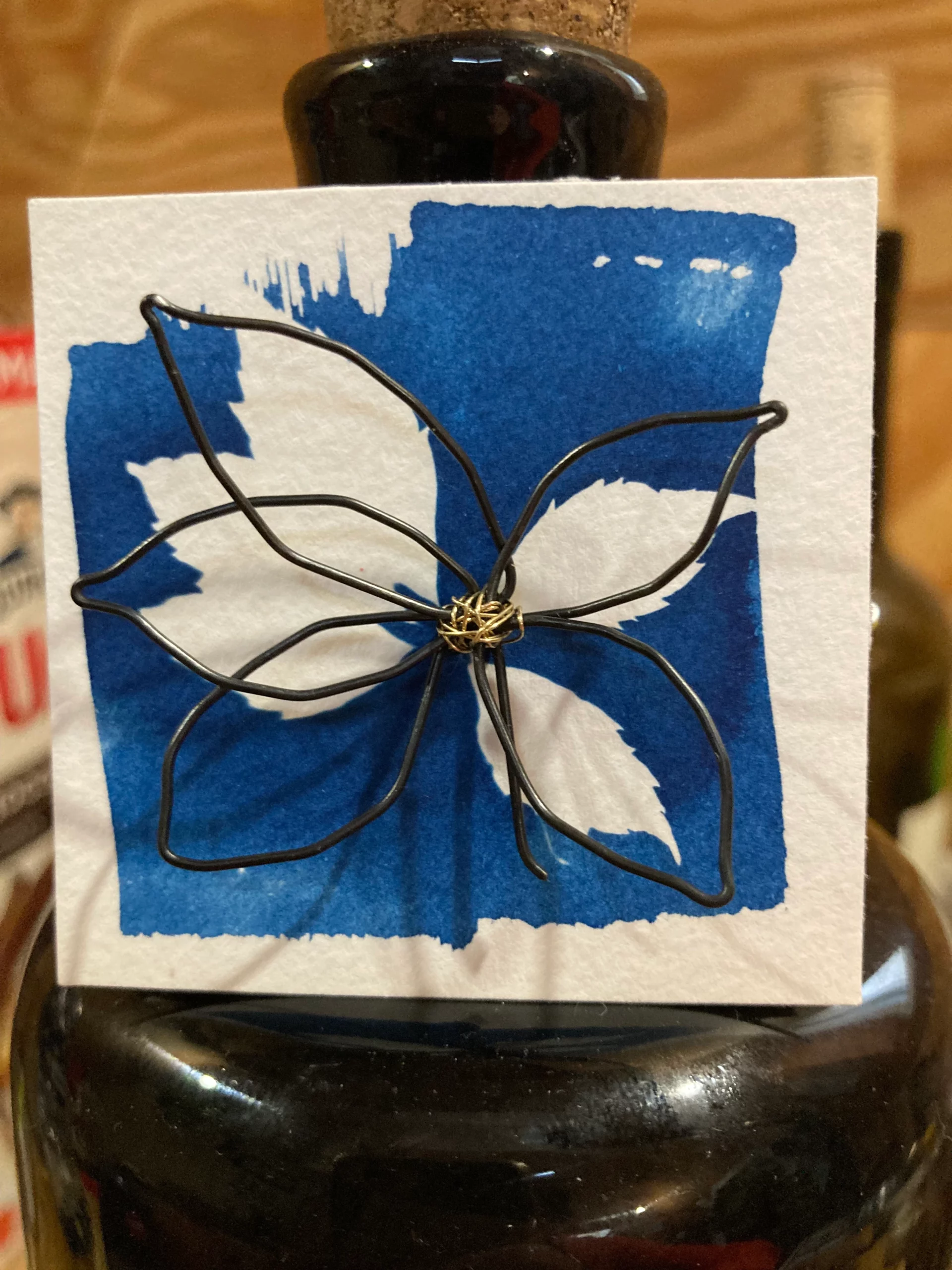 Cyanotype et fil de fer