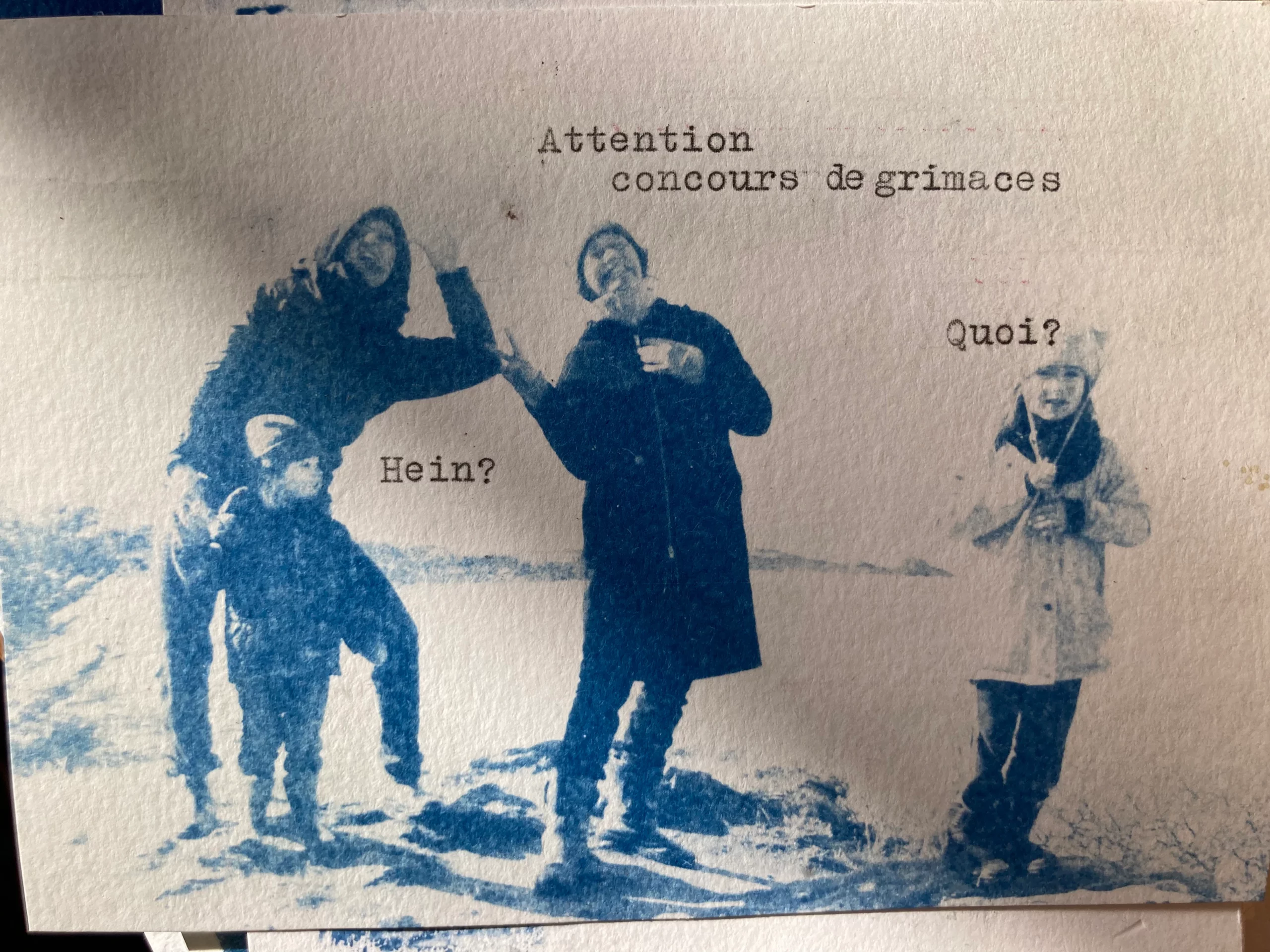 cyanotype et texte
